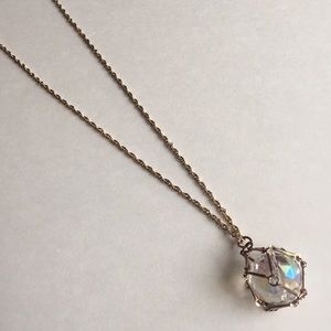 Long crystal necklace